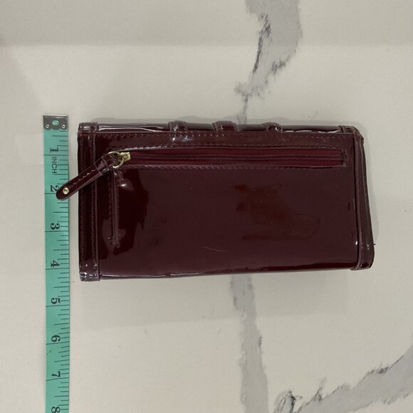 Nine West - Burgundy Patent Leather Wallet - Picture 5 of 5